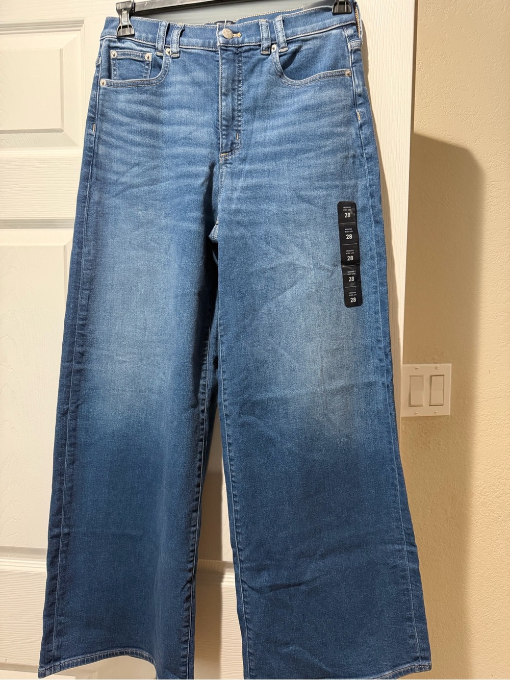 J. Crew Relaxed Wide-Leg Jeans in Medium Blue Wash